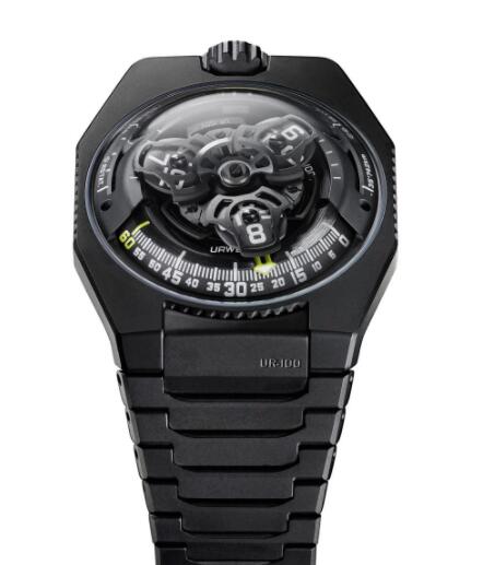Urwerk UR-100V Full Black Titanium Jacket Replica Watch